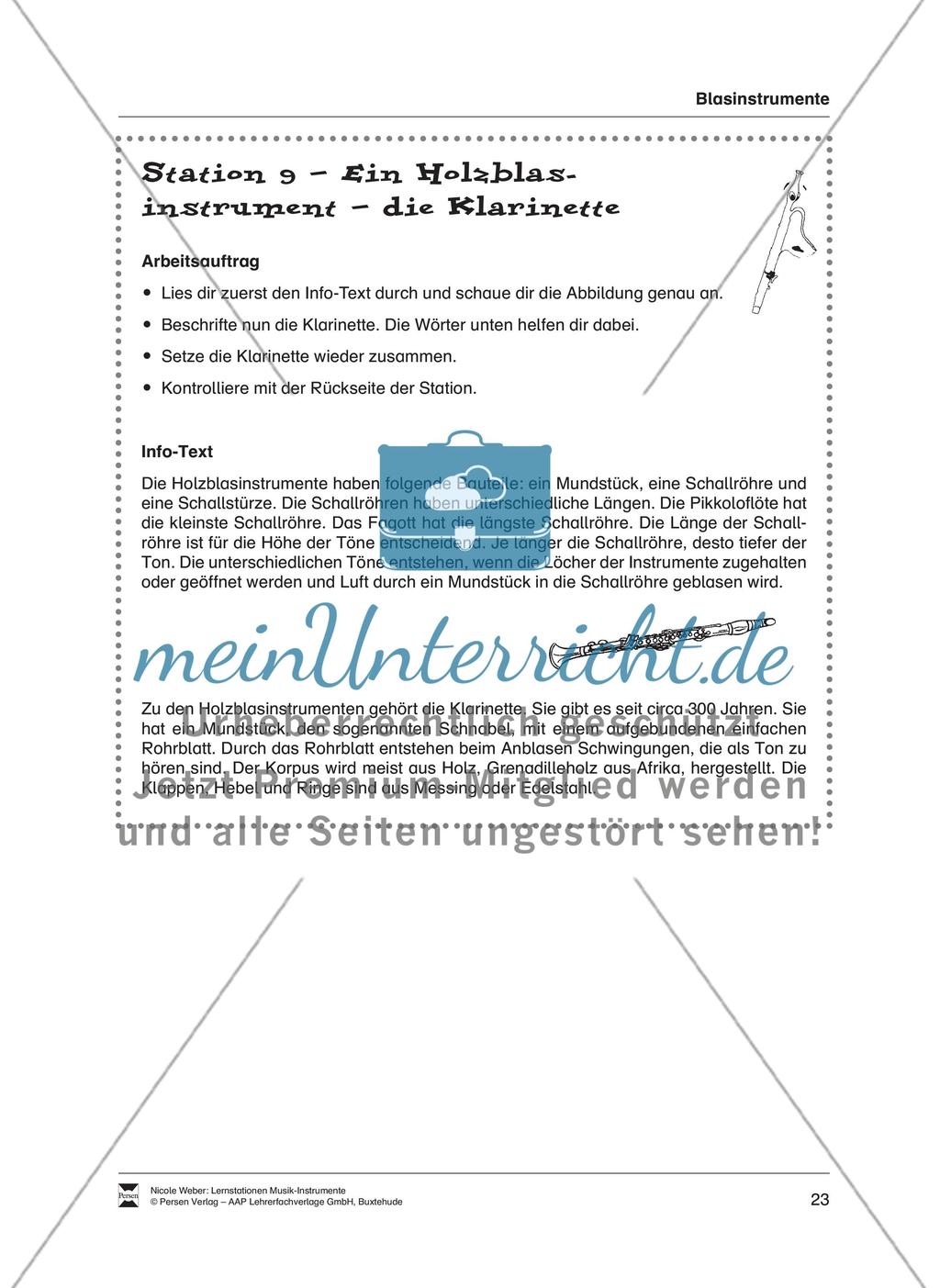 Station 9: Ein Holzblasinstrument – die Klarinette Preview 1