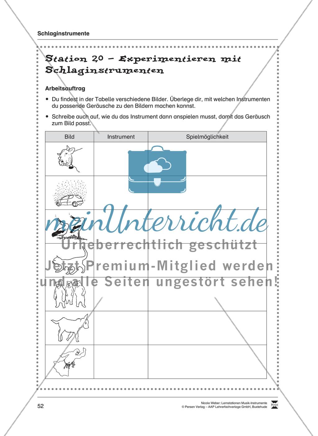 Station 20: Experimentieren mit Schlaginstrumenten Preview 1