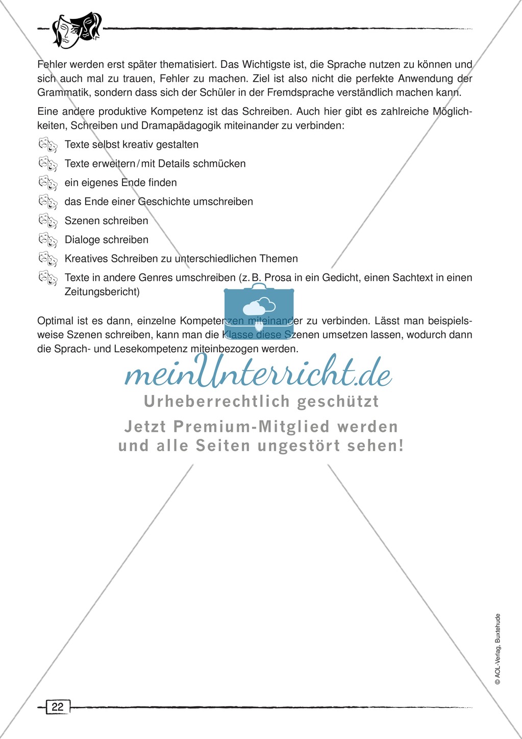 Dramapädagogik: Unterschied zur Theaterpädagogik, drei Phasen des Pädagogikunterrichts, Kompetezen Preview 10