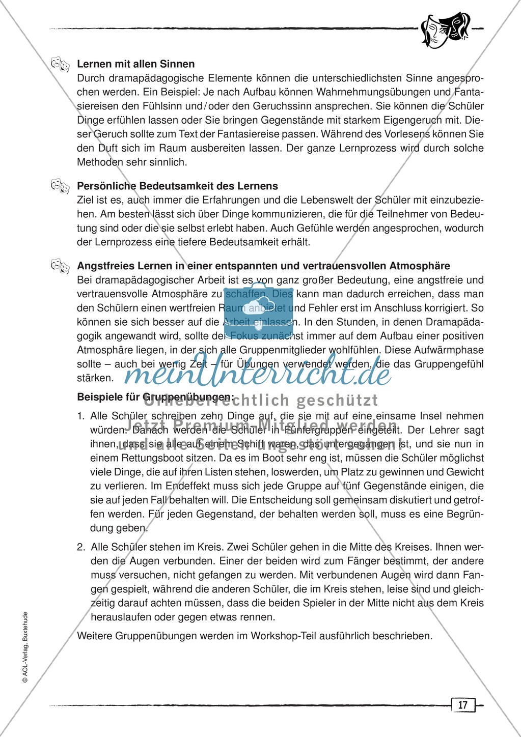 Dramapädagogik: Unterschied zur Theaterpädagogik, drei Phasen des Pädagogikunterrichts, Kompetezen Preview 5