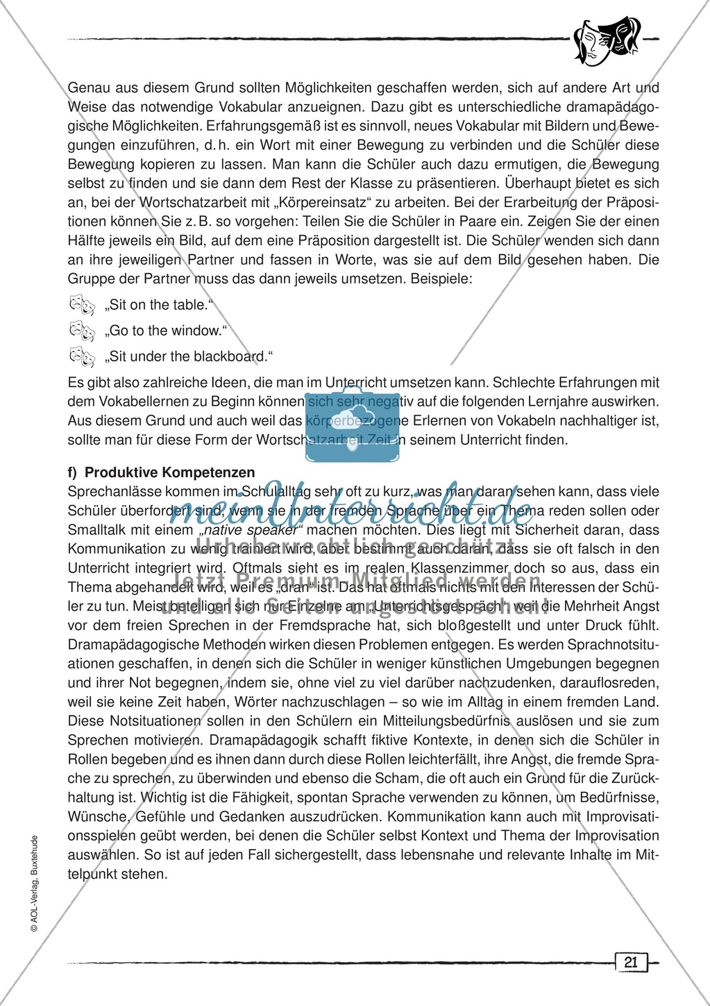 Dramapädagogik: Unterschied zur Theaterpädagogik, drei Phasen des Pädagogikunterrichts, Kompetezen Preview 9