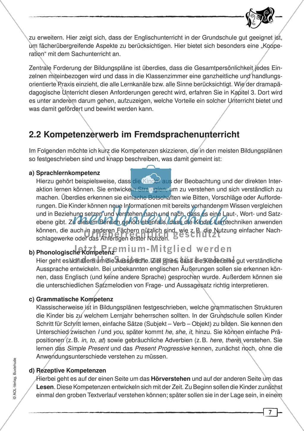 Theorie zur Dramapädagogik im Sprachunterricht: Forderungen der Bildungspläne + Kompetenzerwerb Preview 2