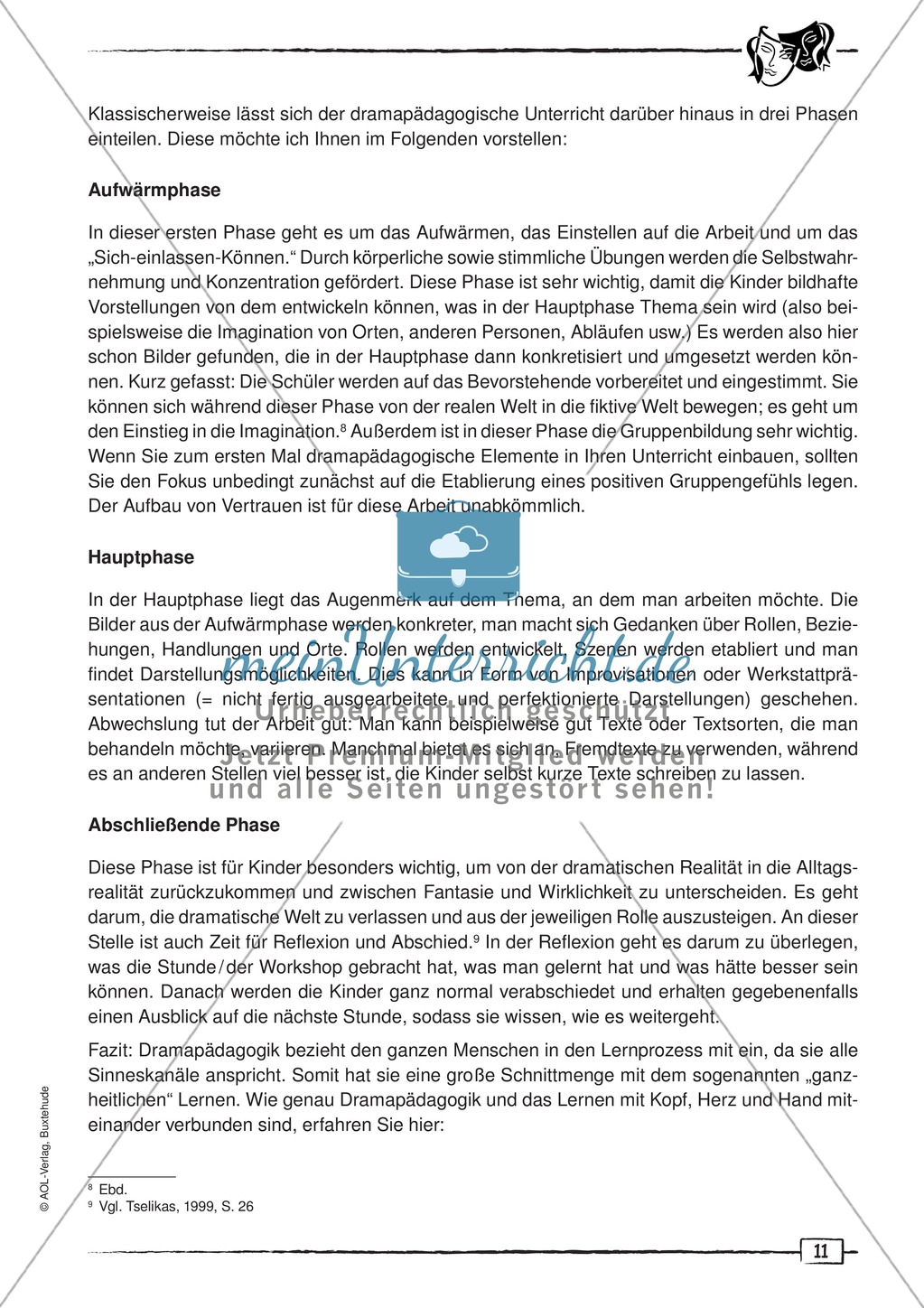 Didaktischer Artikel zur Theorie der Dramapädagogik: Beschreibung + Erwerb sprachlicher Kompetenzen durch Dramaturgie Preview 3