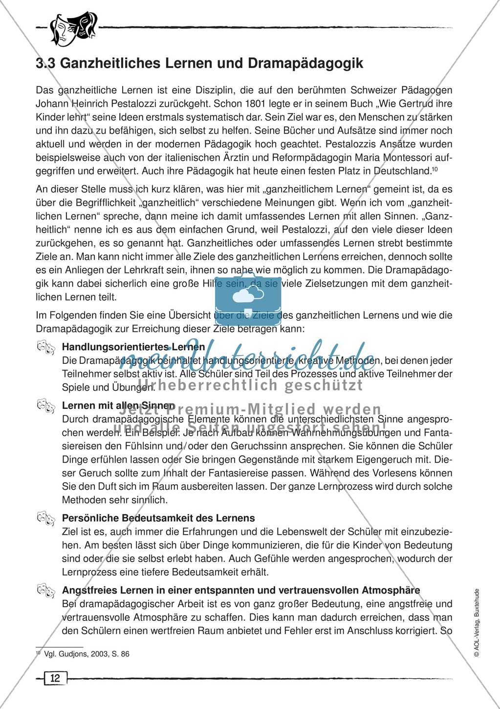 Didaktischer Artikel zur Theorie der Dramapädagogik: Beschreibung + Erwerb sprachlicher Kompetenzen durch Dramaturgie Preview 4