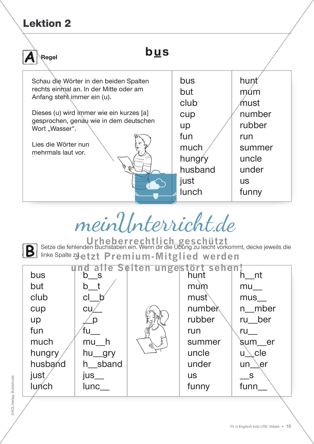 Tests und Diagnosebögen zu Vokalen für LRS-Kinder im Englischunterricht: Übungen + Spiele Preview 15