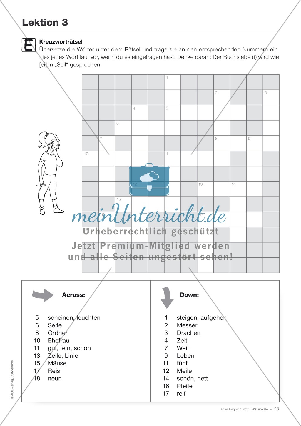 Tests und Diagnosebögen zu Vokalen für LRS-Kinder im Englischunterricht: Übungen + Spiele Preview 20