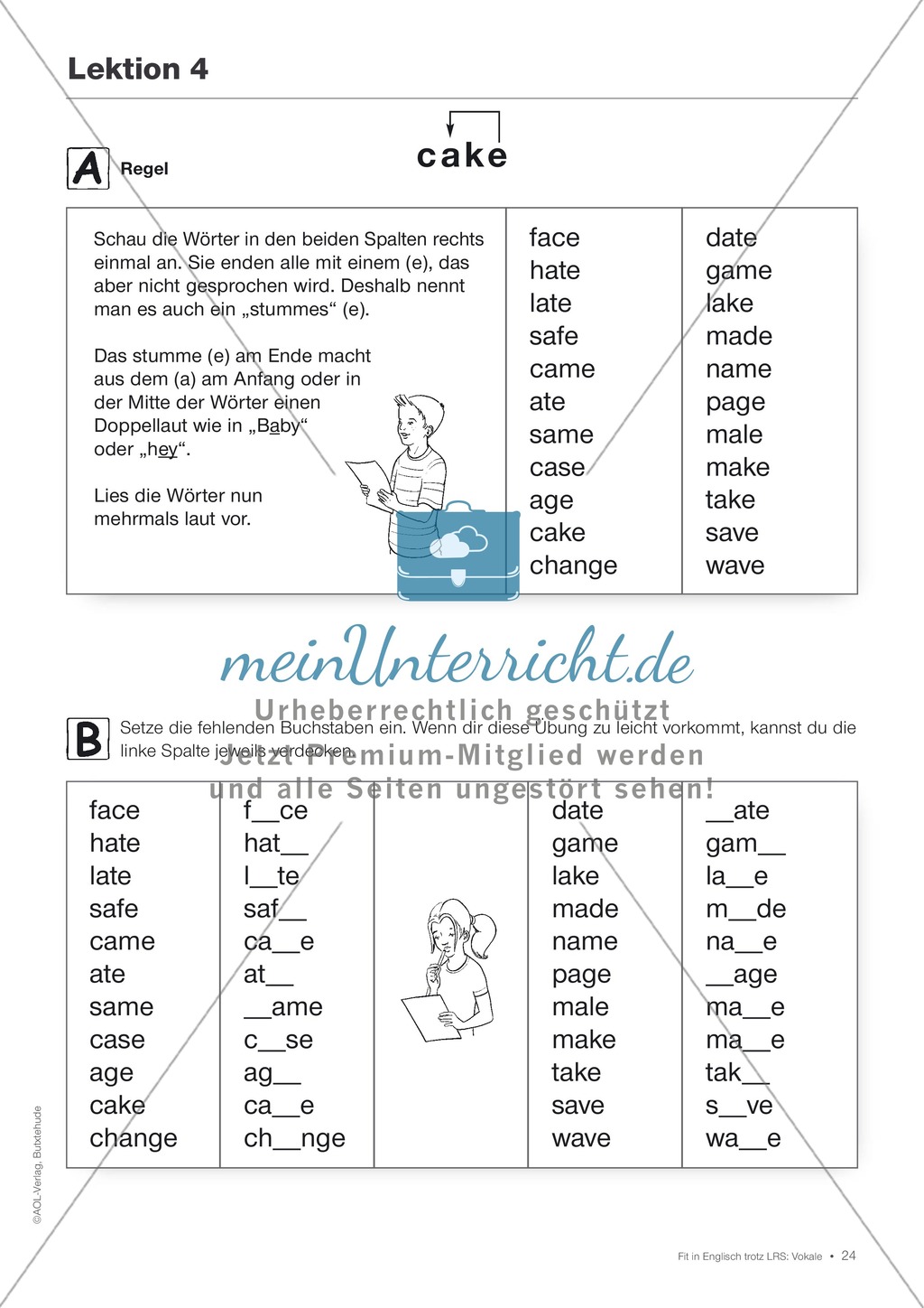 Tests und Diagnosebögen zu Vokalen für LRS-Kinder im Englischunterricht: Übungen + Spiele Preview 21