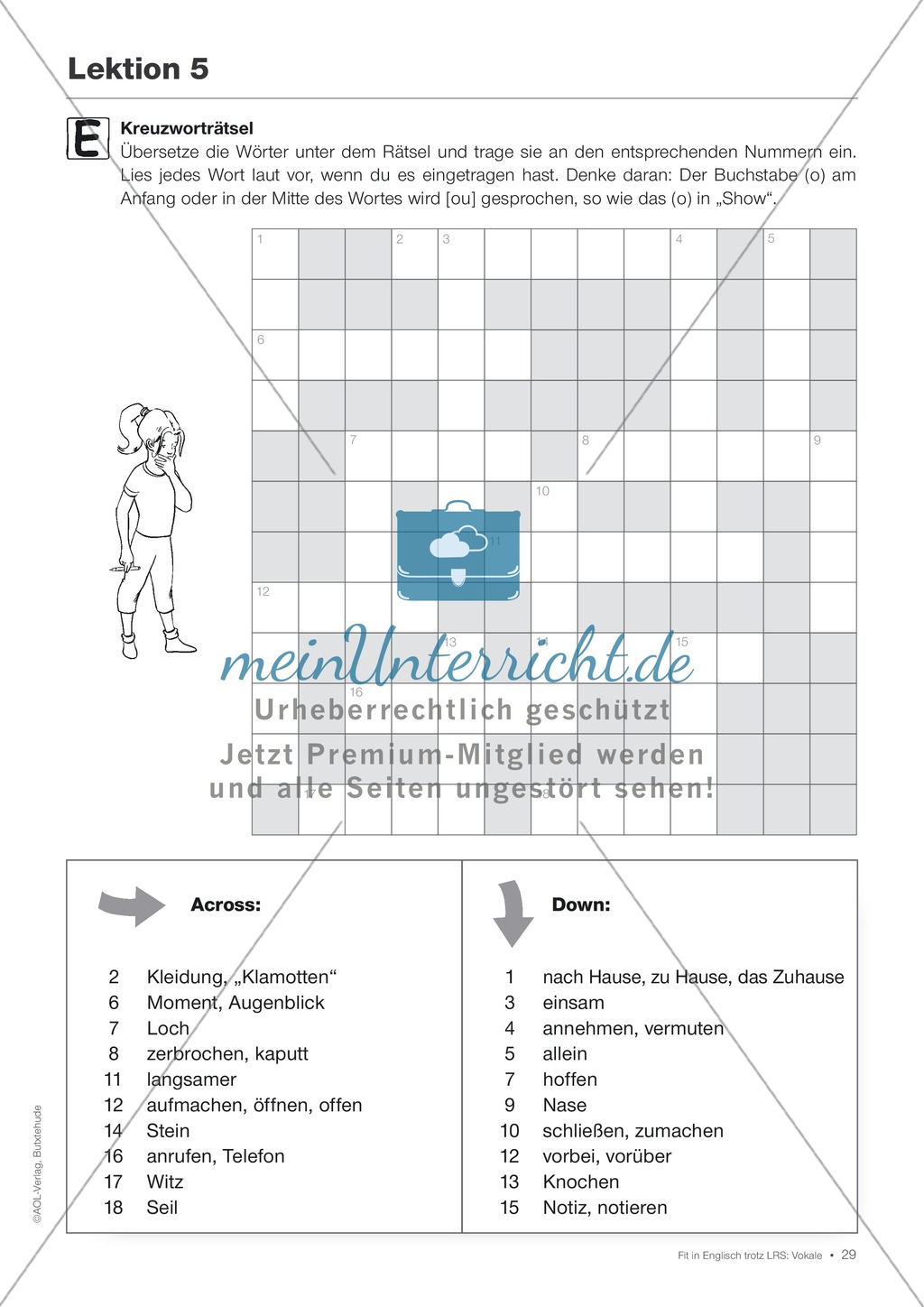 Tests und Diagnosebögen zu Vokalen für LRS-Kinder im Englischunterricht: Übungen + Spiele Preview 26
