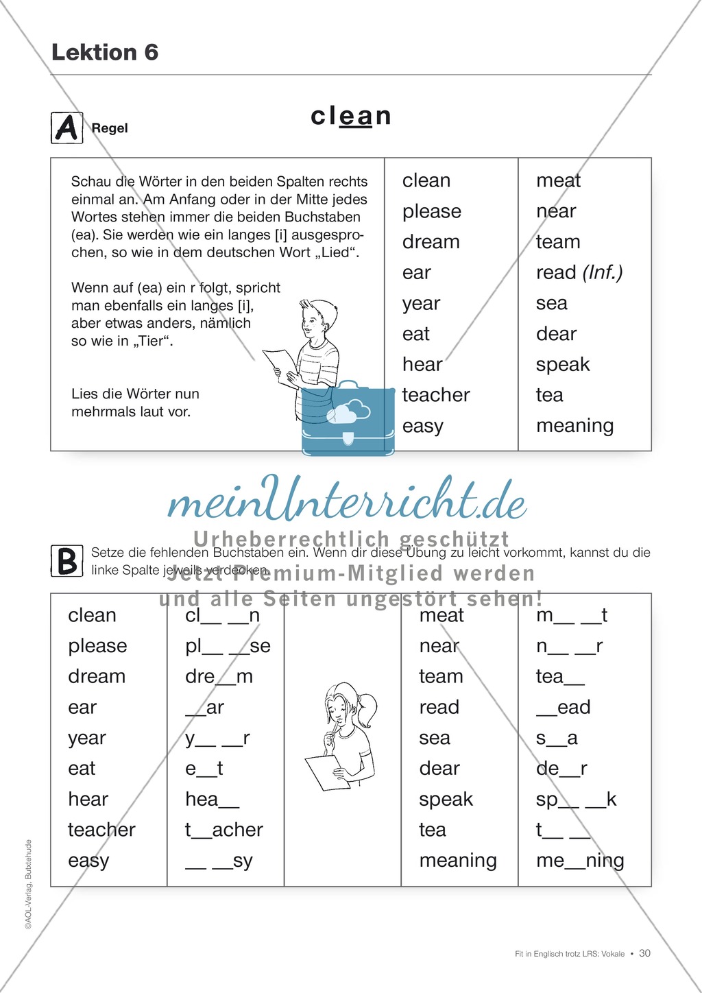 Tests und Diagnosebögen zu Vokalen für LRS-Kinder im Englischunterricht: Übungen + Spiele Preview 27