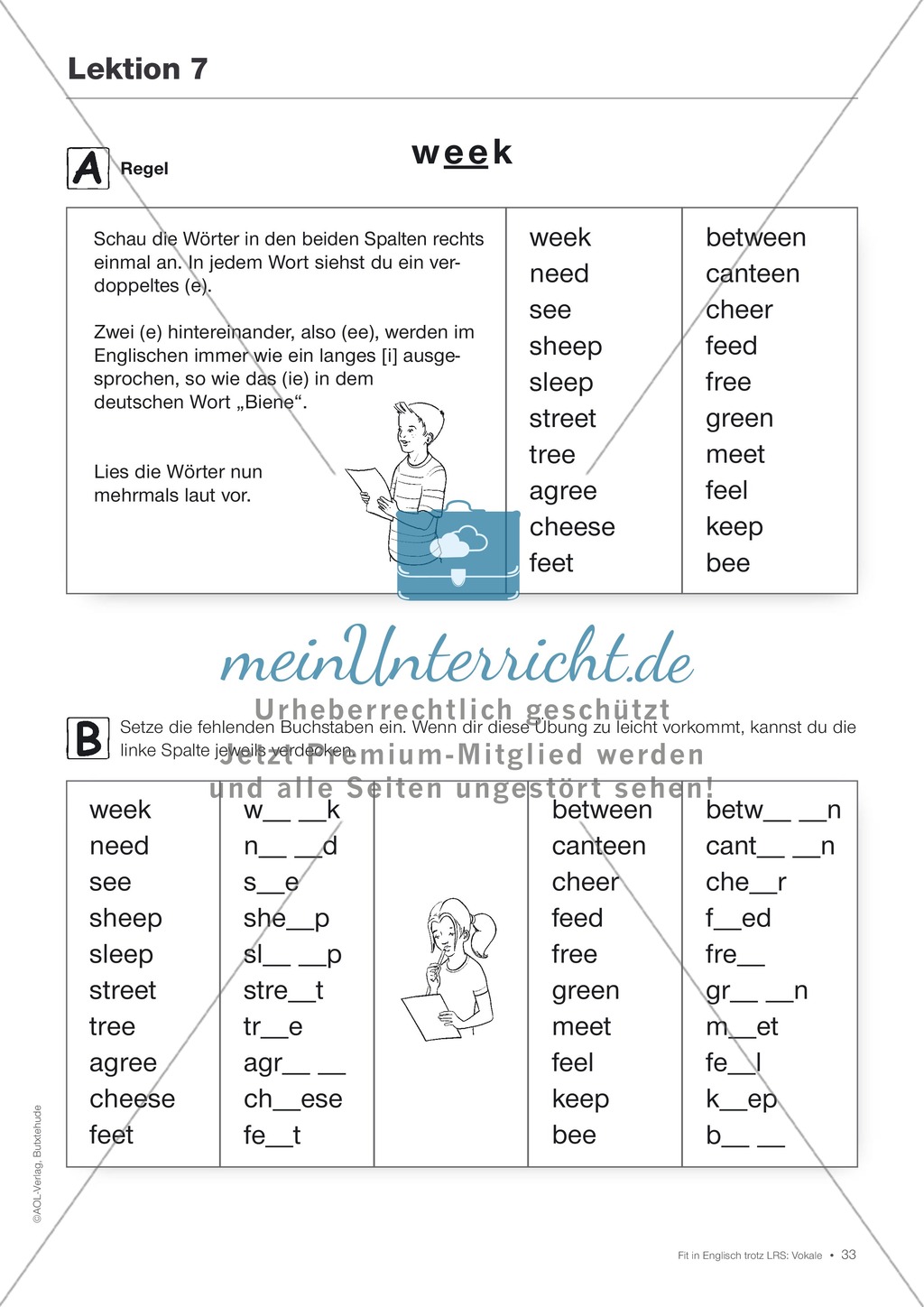 Tests und Diagnosebögen zu Vokalen für LRS-Kinder im Englischunterricht: Übungen + Spiele Preview 30