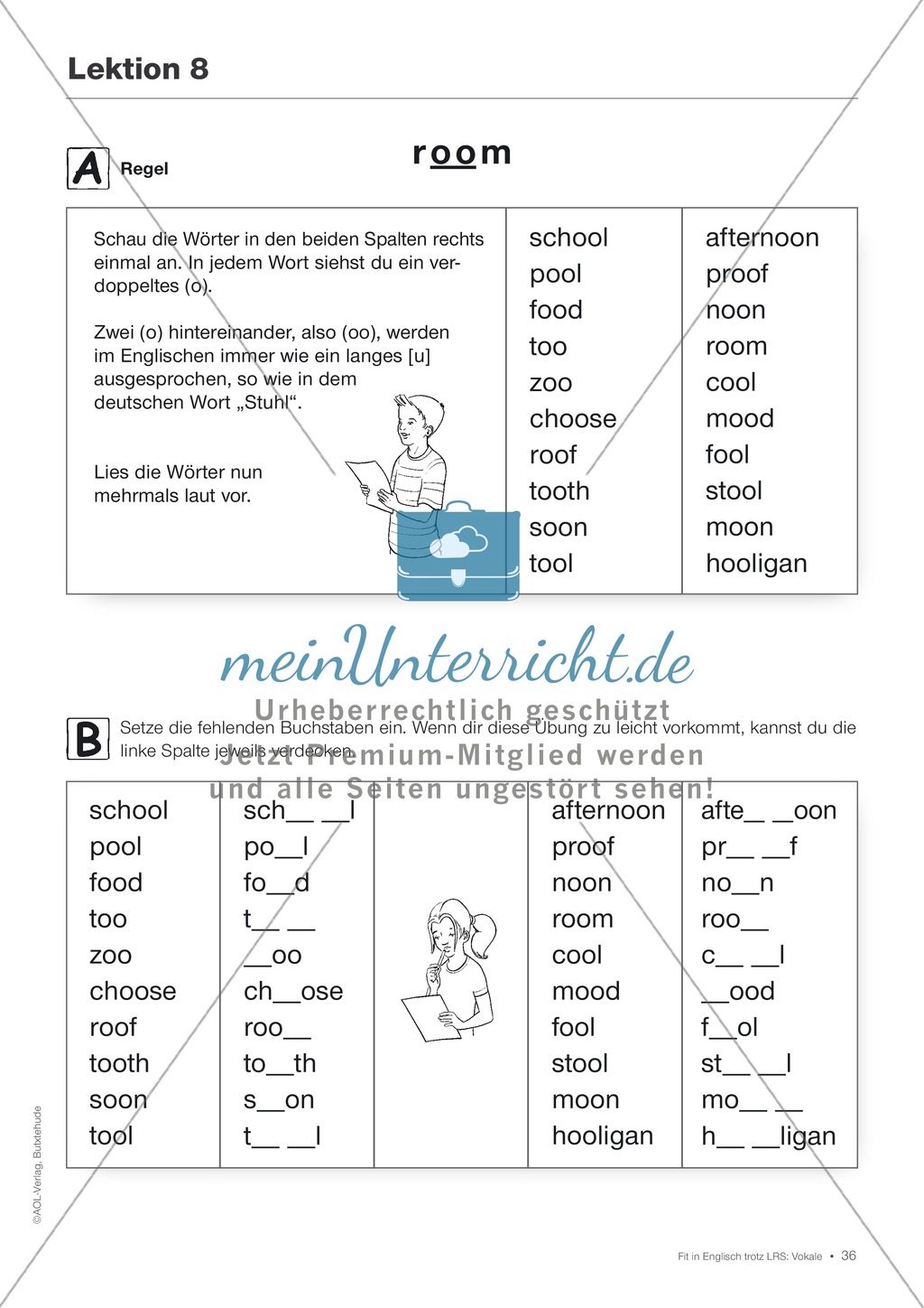 Tests und Diagnosebögen zu Vokalen für LRS-Kinder im Englischunterricht: Übungen + Spiele Preview 33
