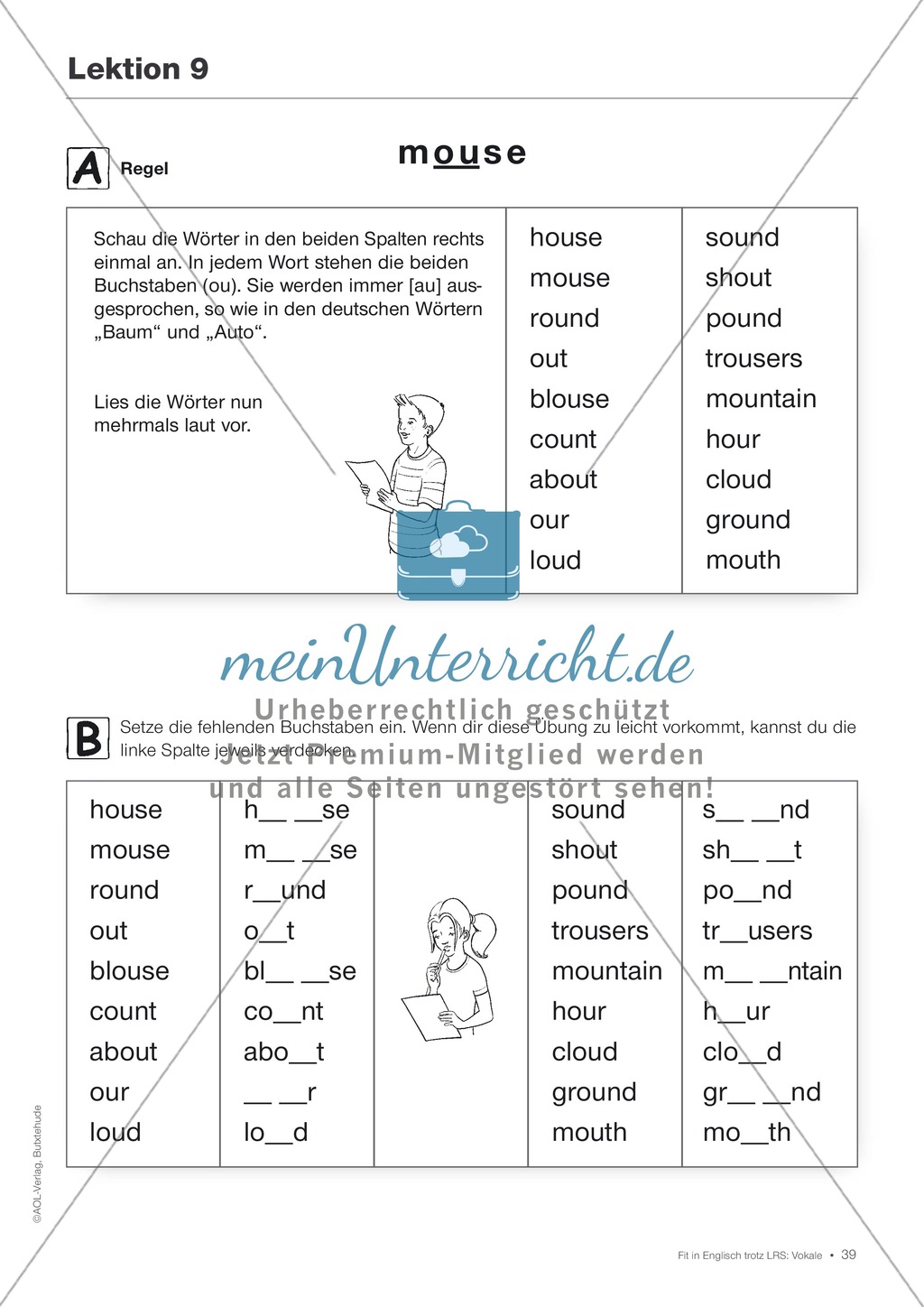 Tests und Diagnosebögen zu Vokalen für LRS-Kinder im Englischunterricht: Übungen + Spiele Preview 36