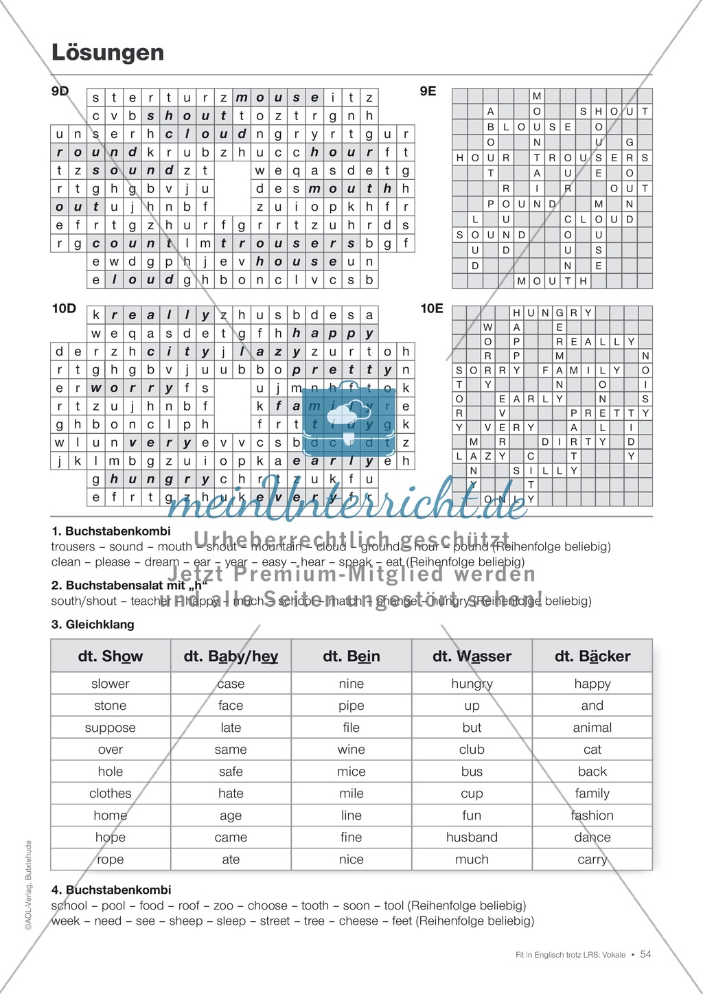 Tests und Diagnosebögen zu Vokalen für LRS-Kinder im Englischunterricht: Übungen + Spiele Preview 51