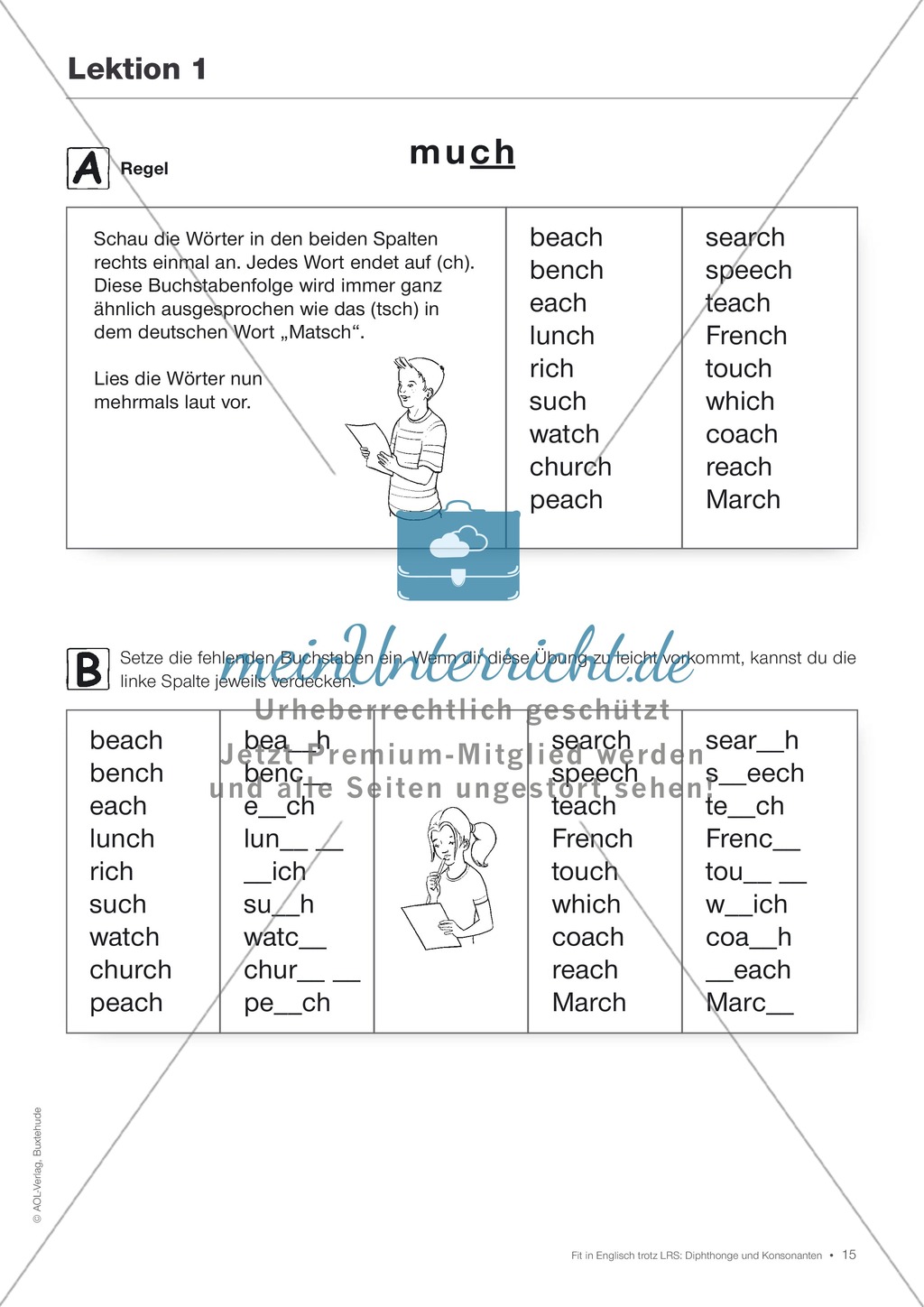 Tests und Diagnosebögen zu Diphthongen und Konsonanten für LRS-Kinder im Englischunterricht: Übungen + Spiele Preview 12