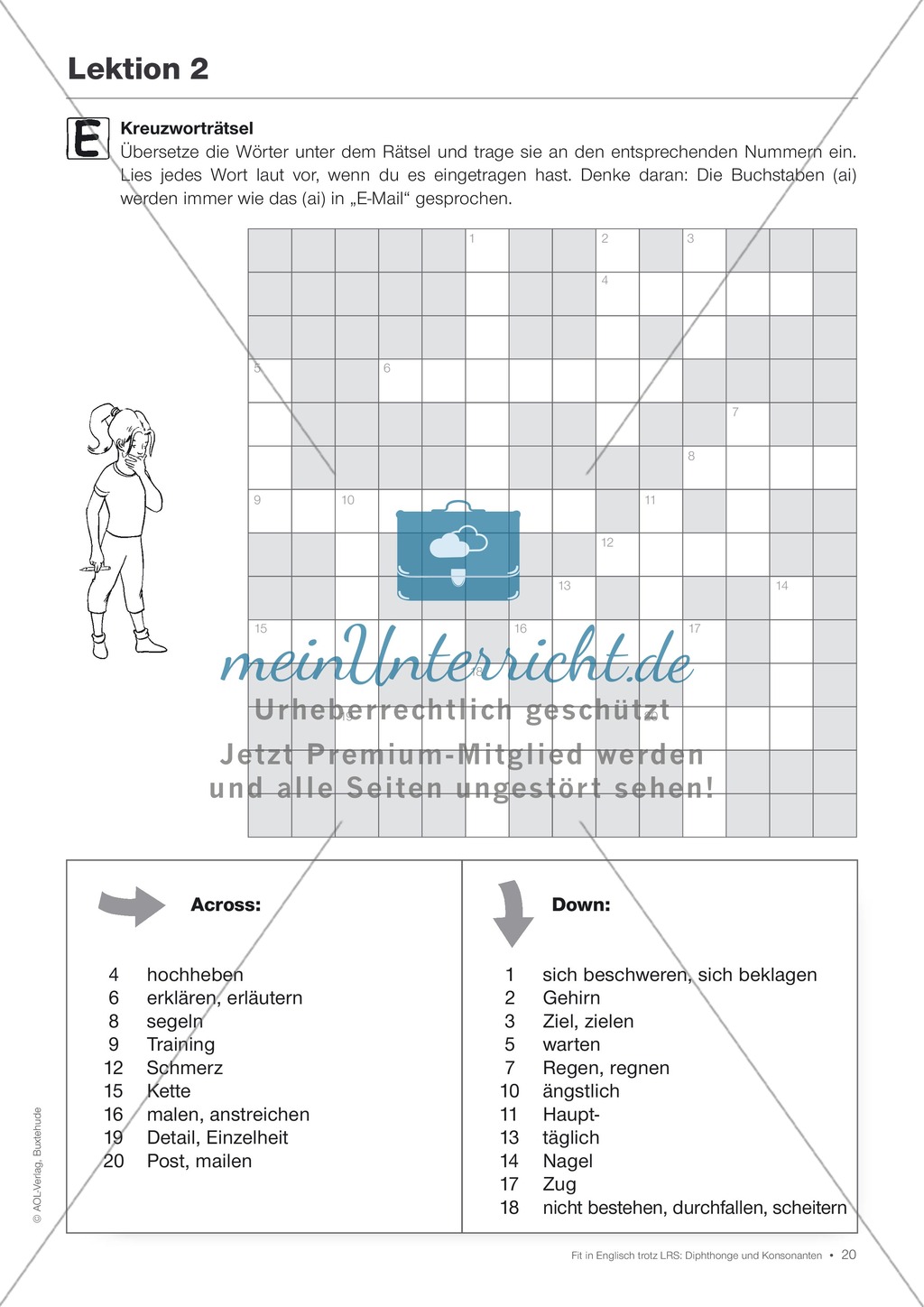 Tests und Diagnosebögen zu Diphthongen und Konsonanten für LRS-Kinder im Englischunterricht: Übungen + Spiele Preview 17