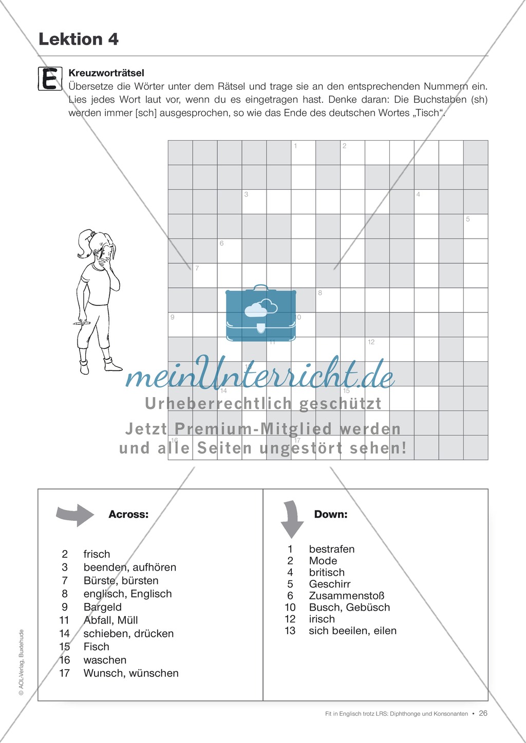 Tests und Diagnosebögen zu Diphthongen und Konsonanten für LRS-Kinder im Englischunterricht: Übungen + Spiele Preview 23