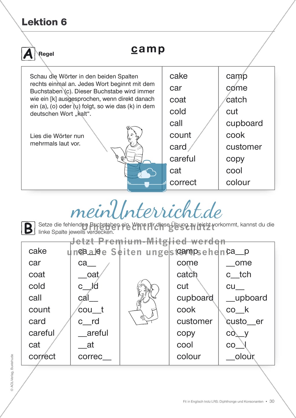 Tests und Diagnosebögen zu Diphthongen und Konsonanten für LRS-Kinder im Englischunterricht: Übungen + Spiele Preview 27