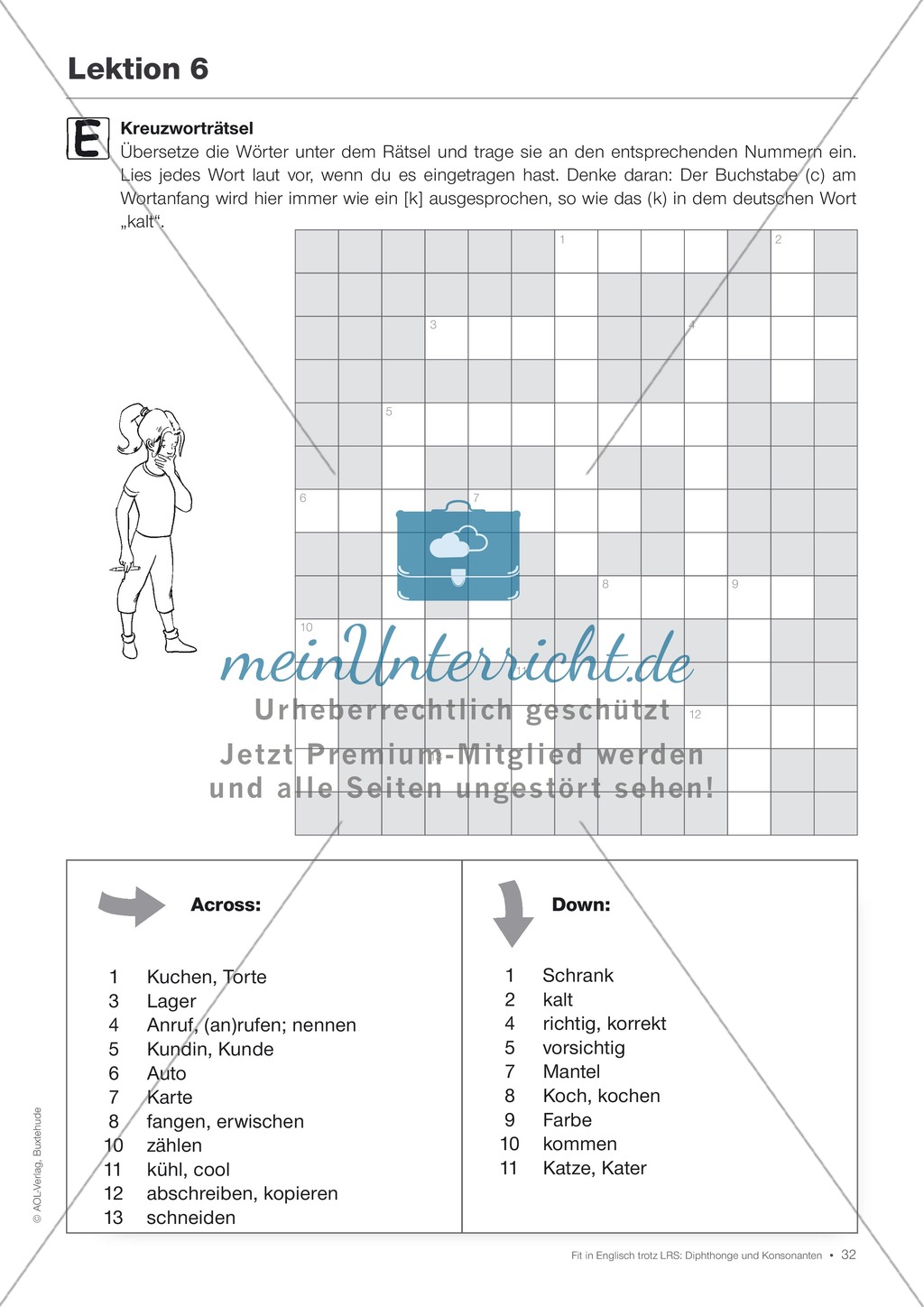 Tests und Diagnosebögen zu Diphthongen und Konsonanten für LRS-Kinder im Englischunterricht: Übungen + Spiele Preview 29