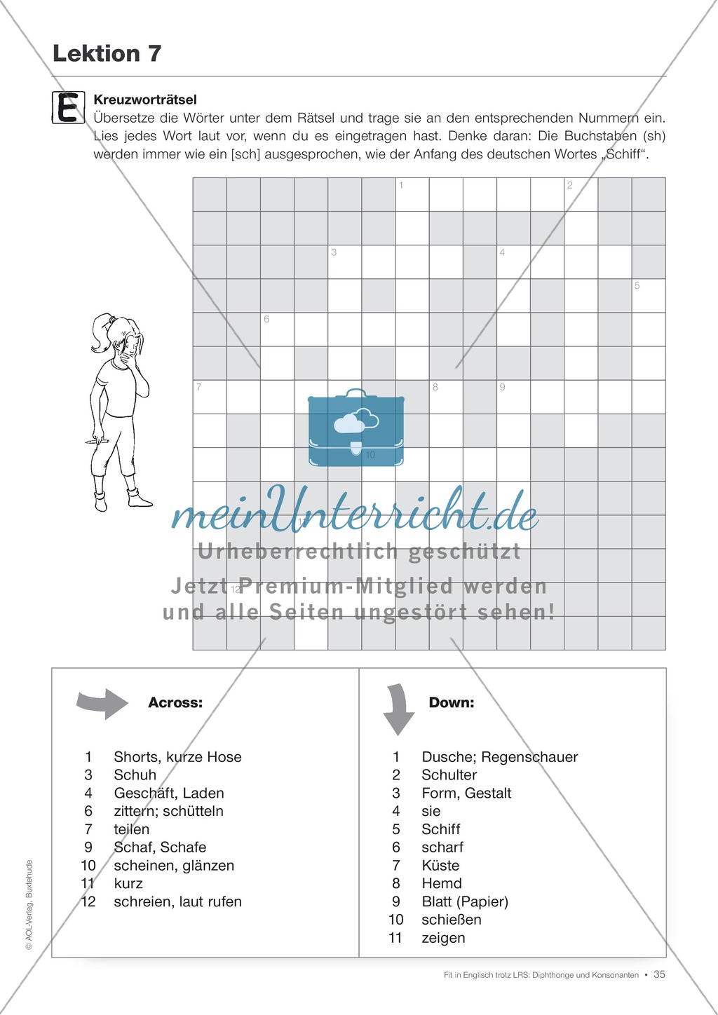 Tests und Diagnosebögen zu Diphthongen und Konsonanten für LRS-Kinder im Englischunterricht: Übungen + Spiele Preview 32