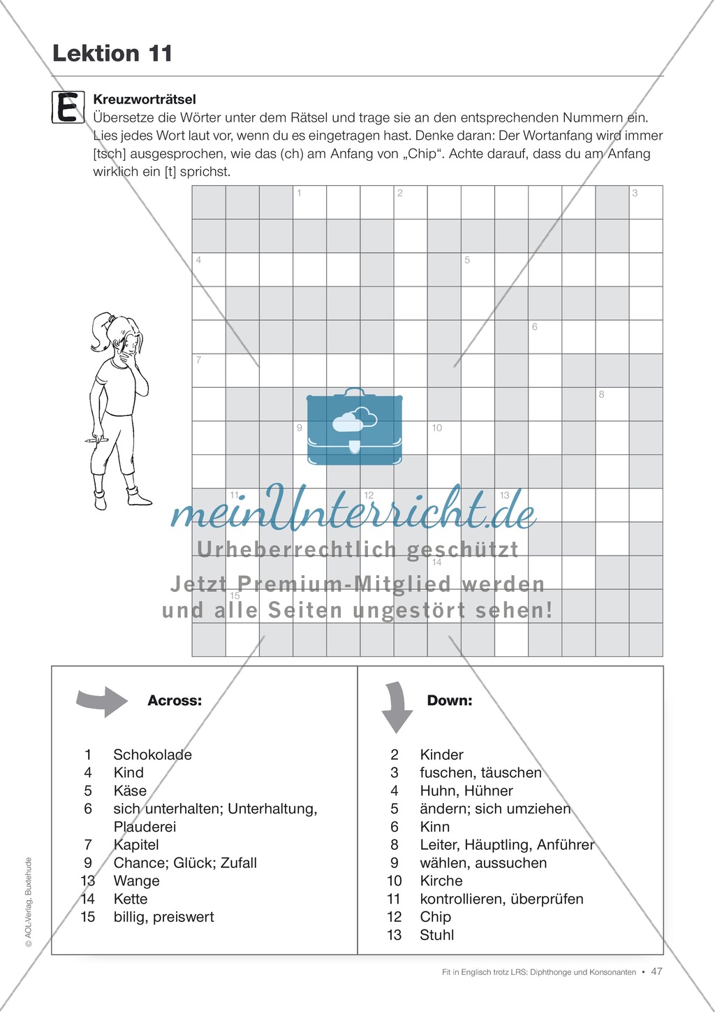 Tests und Diagnosebögen zu Diphthongen und Konsonanten für LRS-Kinder im Englischunterricht: Übungen + Spiele Preview 44