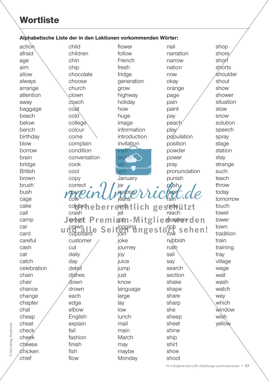 Tests und Diagnosebögen zu Diphthongen und Konsonanten für LRS-Kinder im Englischunterricht: Übungen + Spiele Preview 61