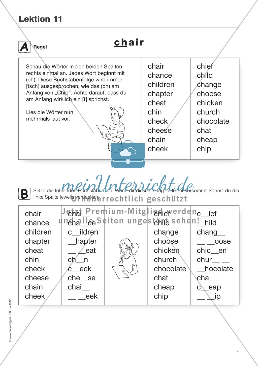 Five small step exercises for LD children on diphthongs and consonants -