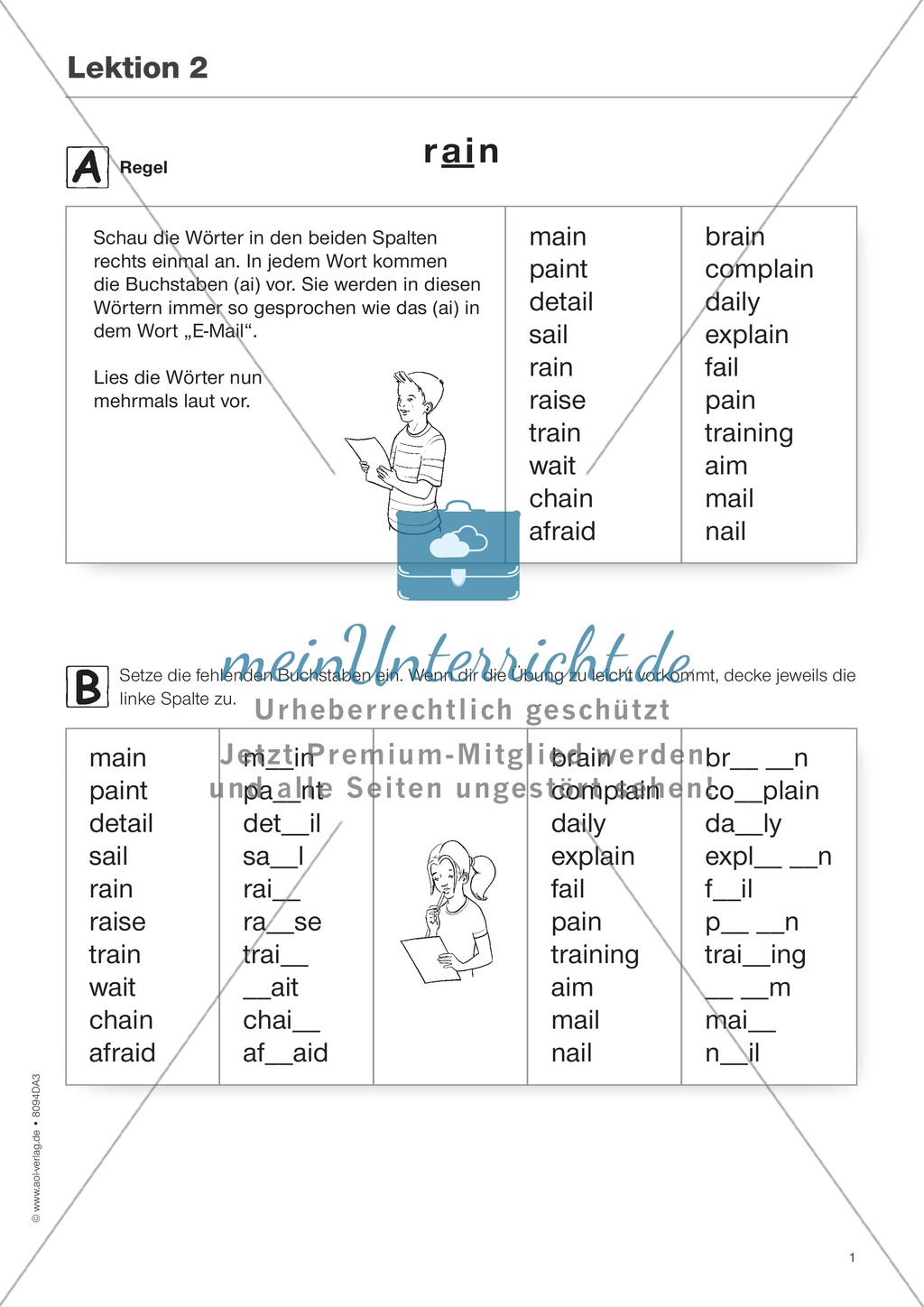 Five small step exercises for LD children on diphthongs and consonants -