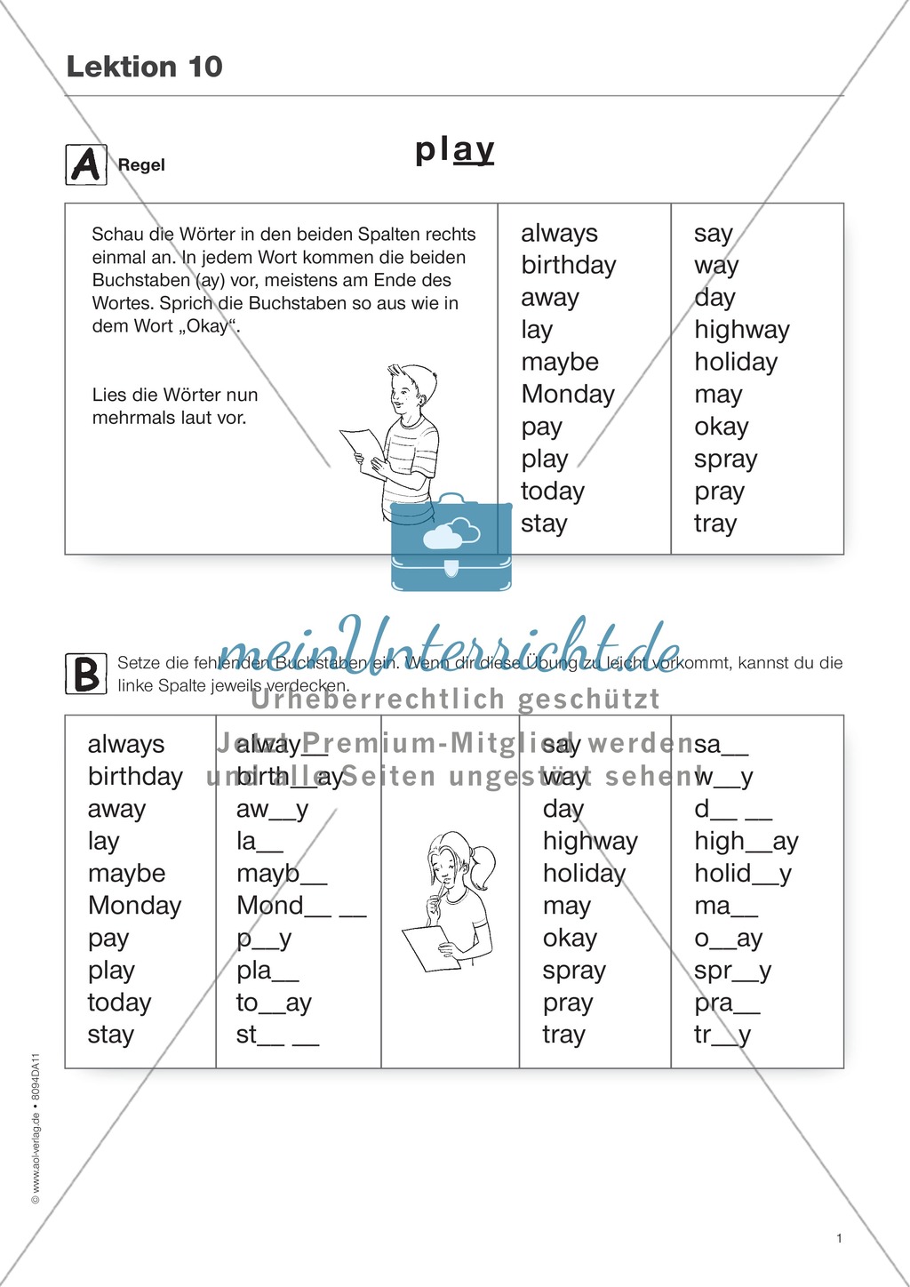 Five small step exercises for LD children on diphthongs and consonants -