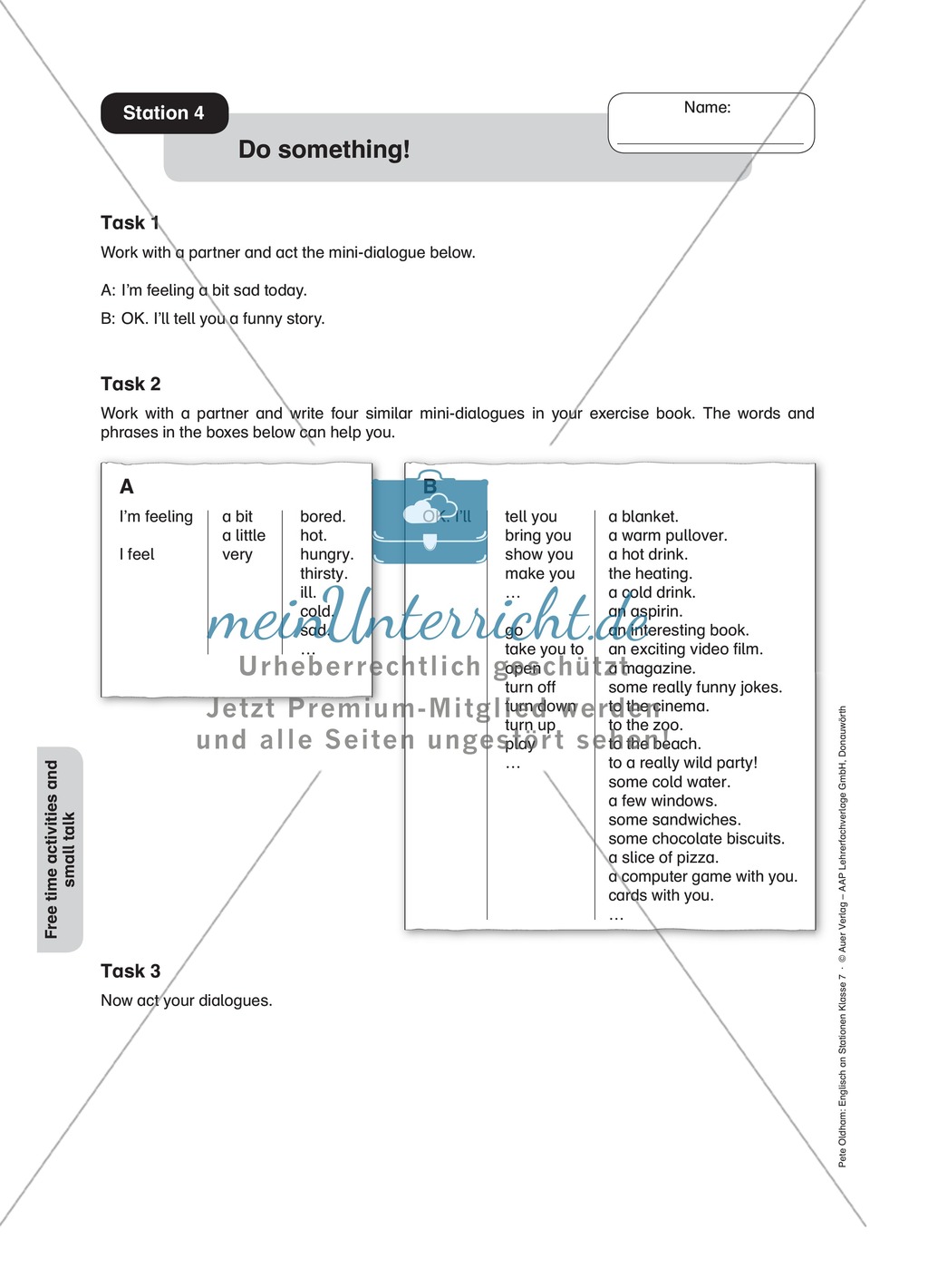 Stationenlernen in der 7. Klasse: Speaking activities an 6 Stationen Preview 5