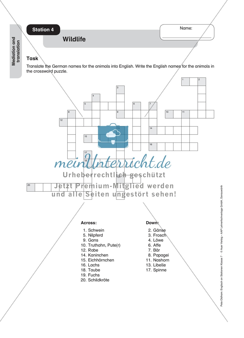 Stationenlernen in der 7. Klasse: Translation an 6 Stationen Preview 4