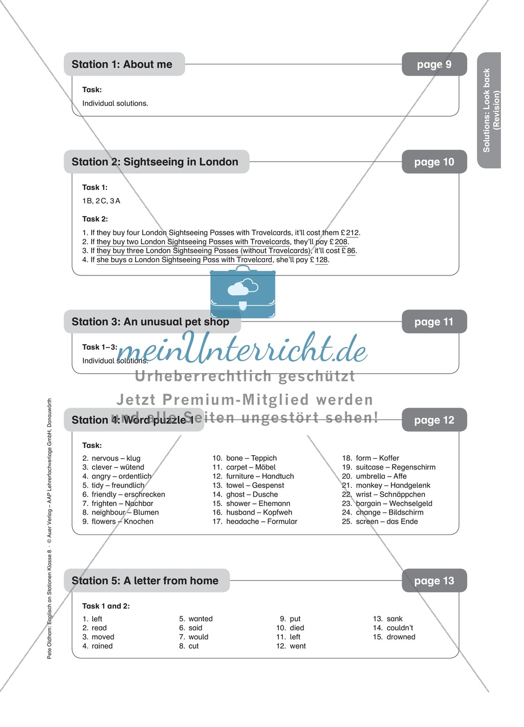 Stationenlernen: Revision der 8. Klasse an 13 Stationen Preview 13