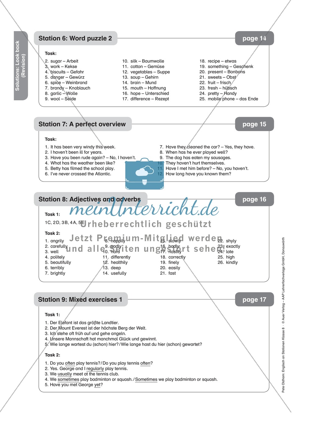 Stationenlernen: Revision der 8. Klasse an 13 Stationen Preview 14