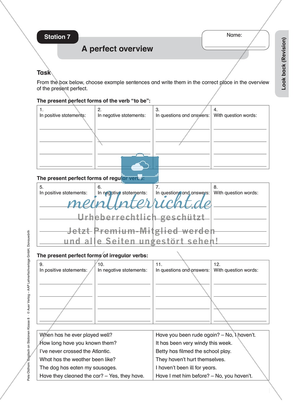 Stationenlernen: Revision der 8. Klasse an 13 Stationen Preview 6