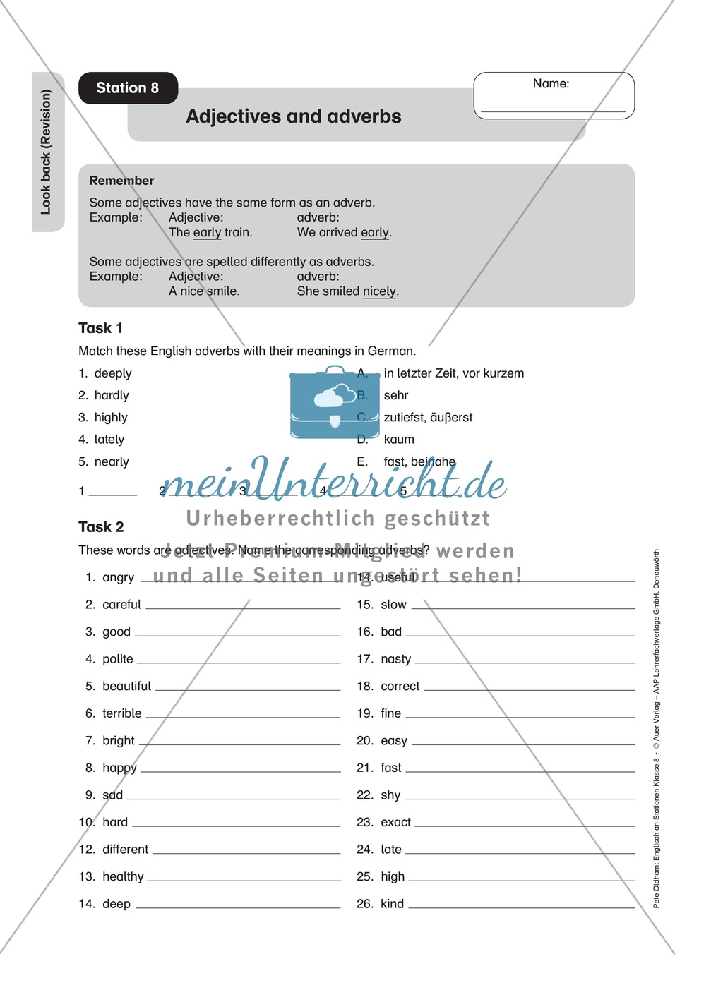 Stationenlernen: Revision der 8. Klasse an 13 Stationen Preview 7