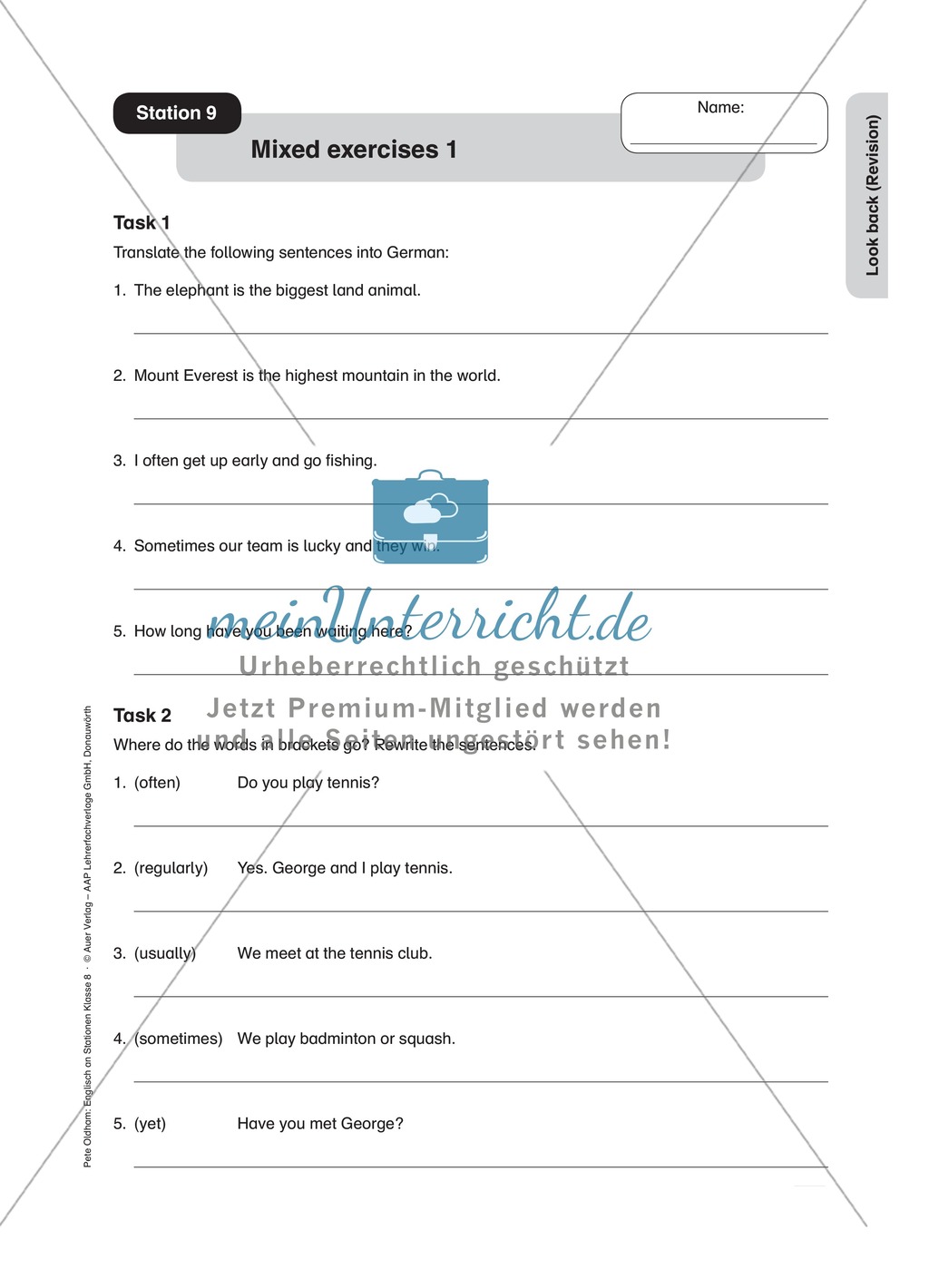 Stationenlernen: Revision der 8. Klasse an 13 Stationen Preview 8
