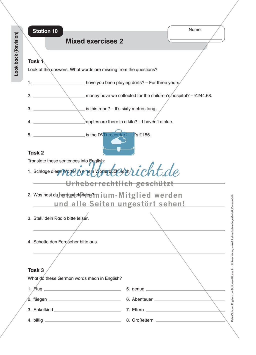 Stationenlernen: Revision der 8. Klasse an 13 Stationen Preview 9