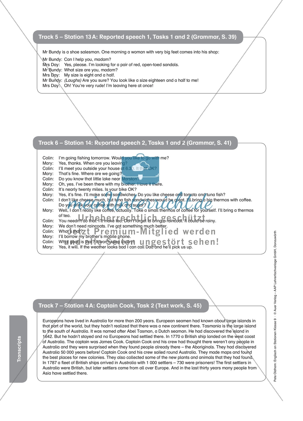 Stationenlernen in der 9. Klasse: Text work Preview 18