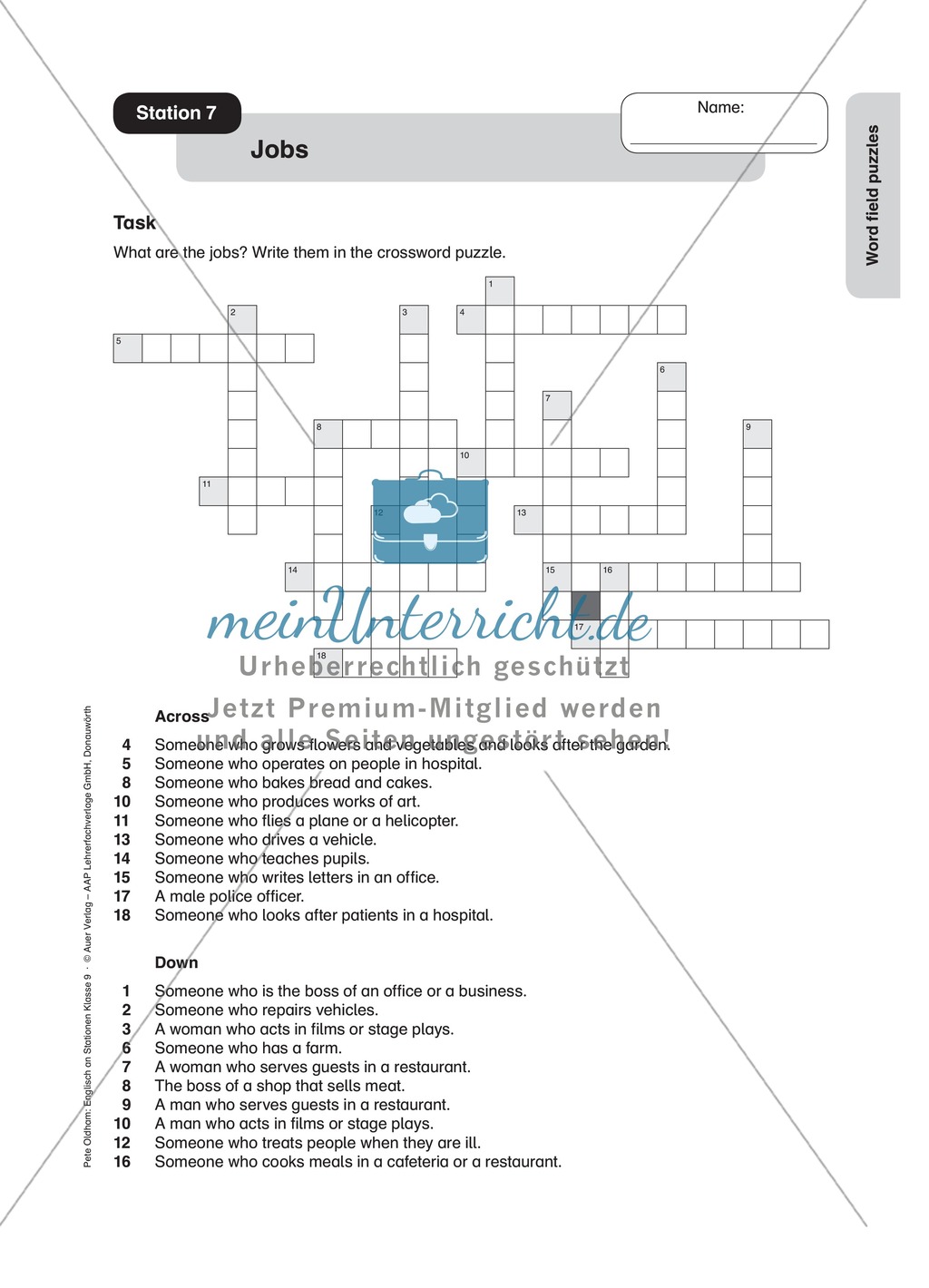 Stationenlernen in der 9. Klasse: World field puzzles an 14 Stationen Preview 11