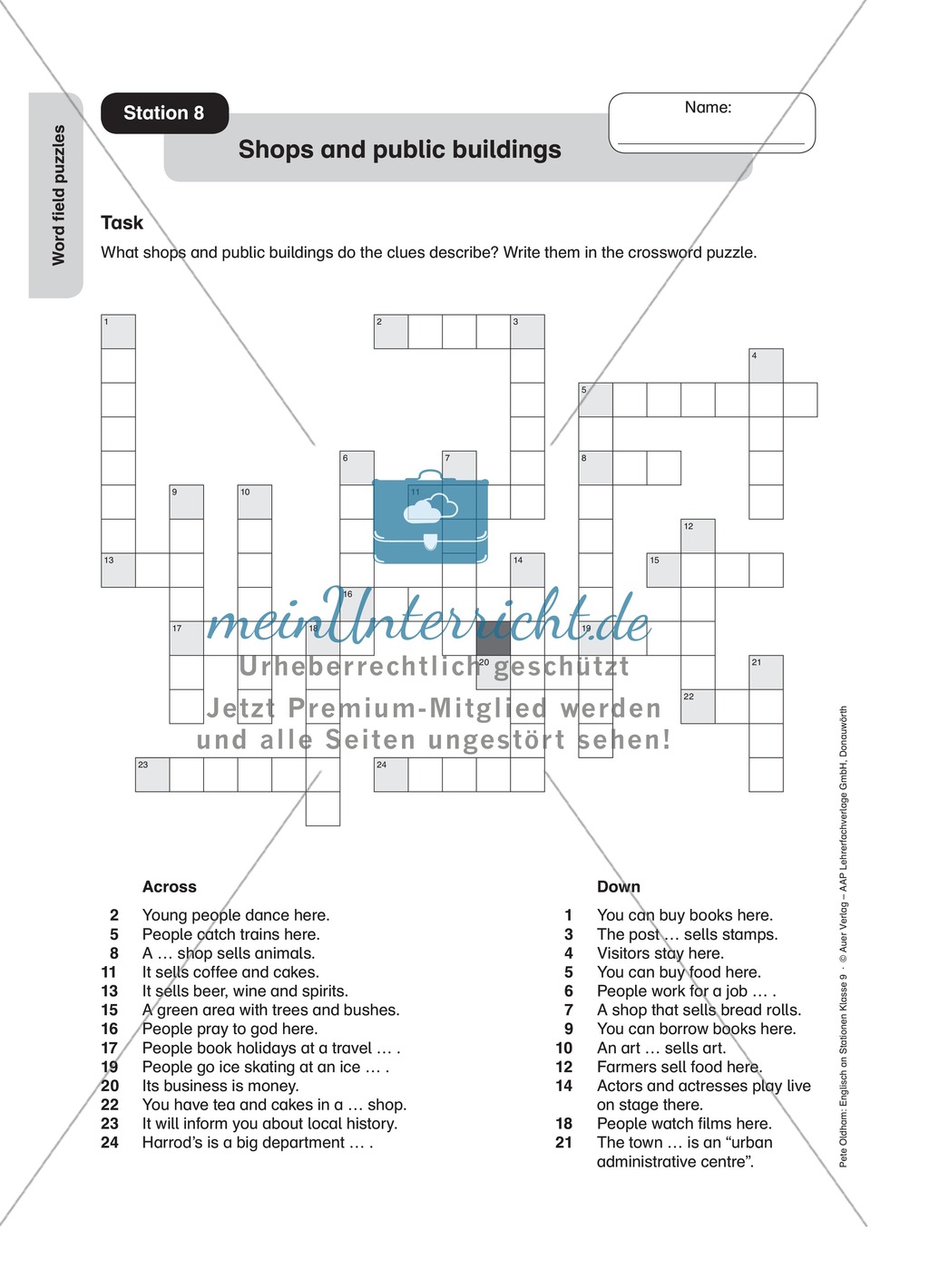 Stationenlernen in der 9. Klasse: World field puzzles an 14 Stationen Preview 12