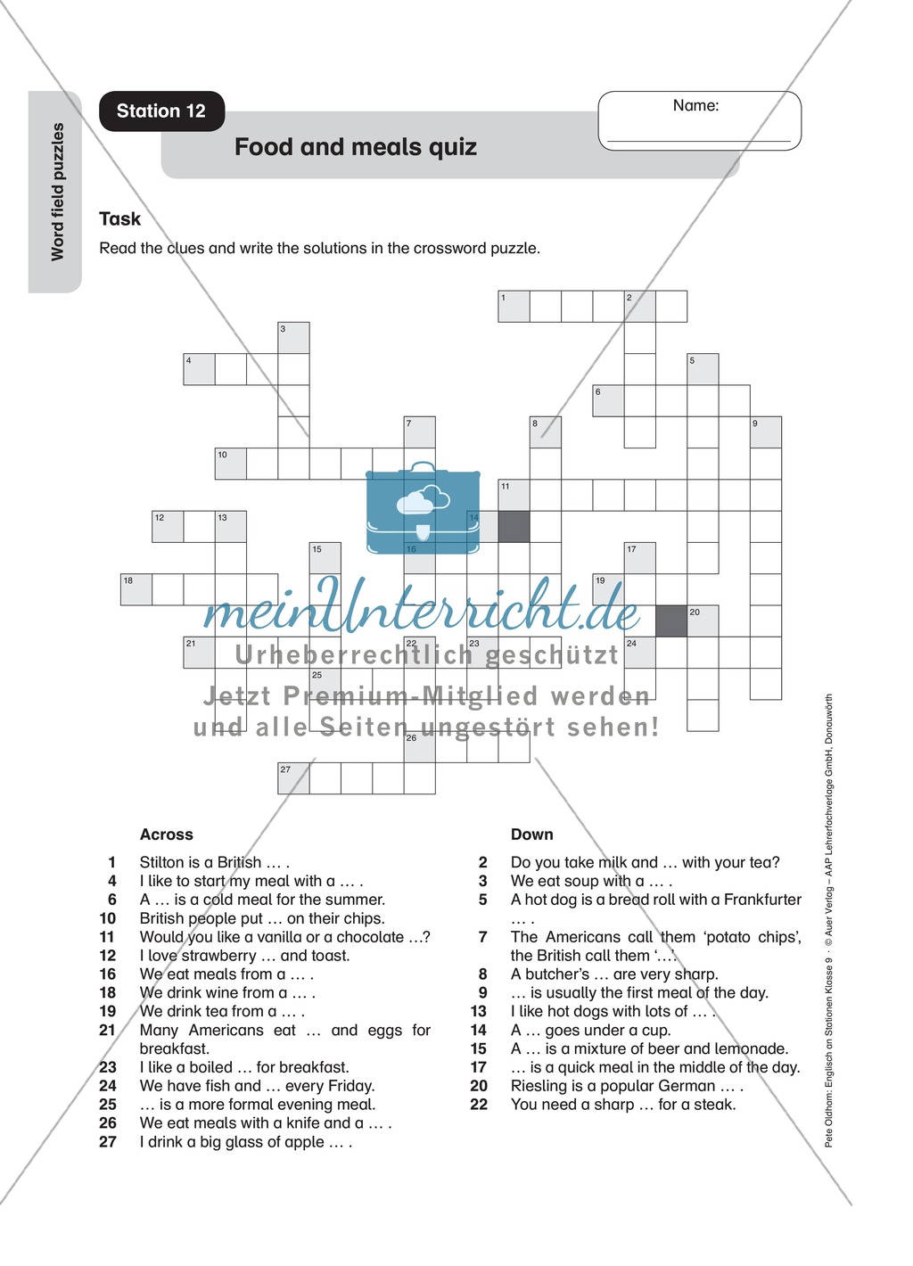 Stationenlernen in der 9. Klasse: World field puzzles an 14 Stationen Preview 16