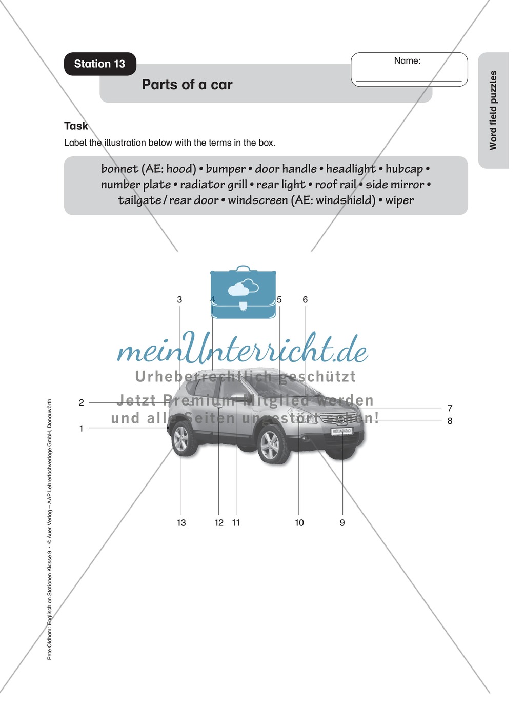 Stationenlernen in der 9. Klasse: World field puzzles an 14 Stationen Preview 17