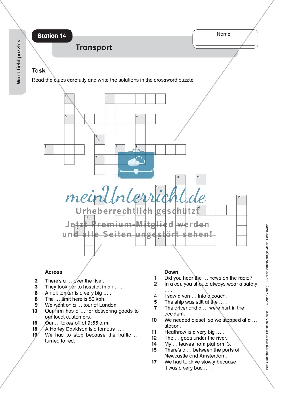 Stationenlernen in der 9. Klasse: World field puzzles an 14 Stationen Preview 18