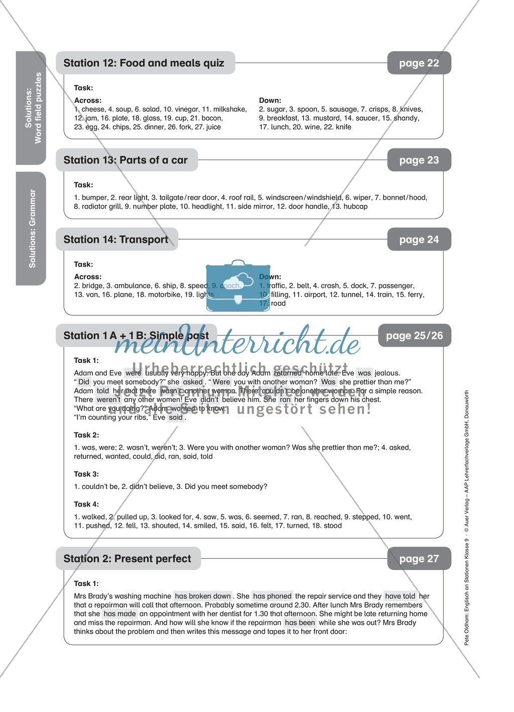 Stationenlernen in der 9. Klasse: World field puzzles an 14 Stationen Preview 21