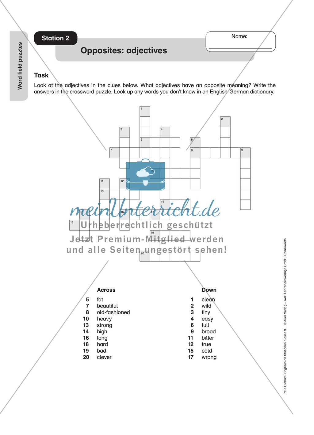 Stationenlernen in der 9. Klasse: World field puzzles an 14 Stationen Preview 4