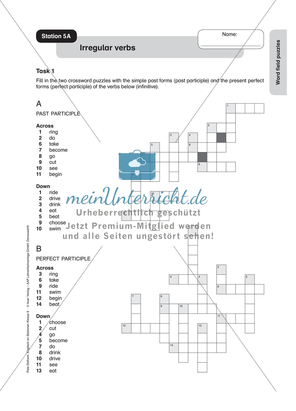 Stationenlernen in der 9. Klasse: World field puzzles an 14 Stationen Preview 7