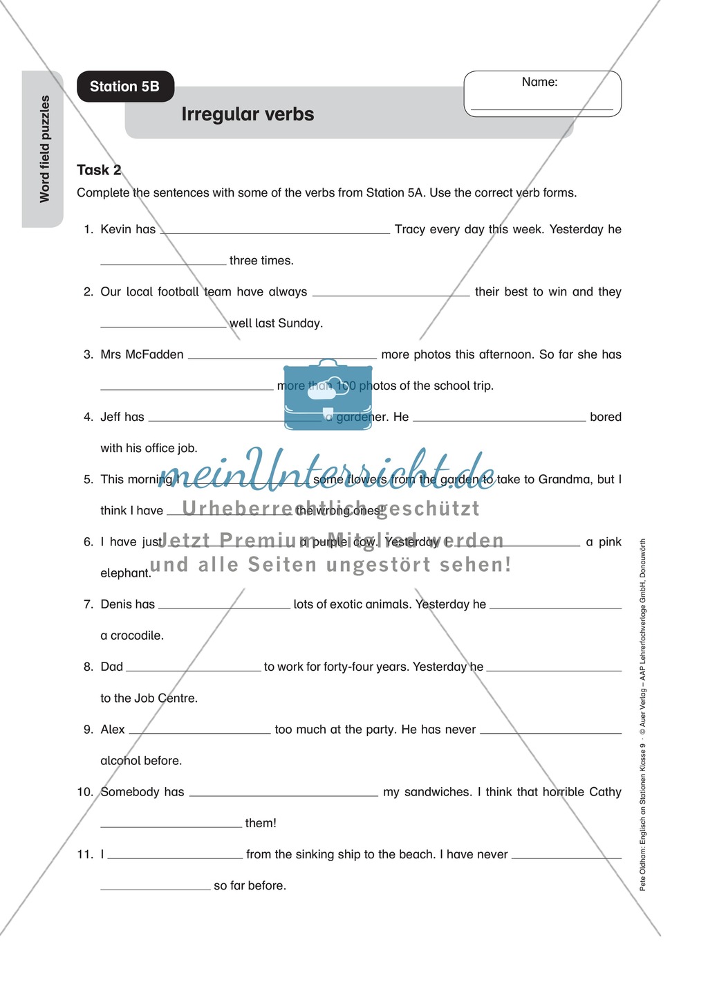 Stationenlernen in der 9. Klasse: World field puzzles an 14 Stationen Preview 8
