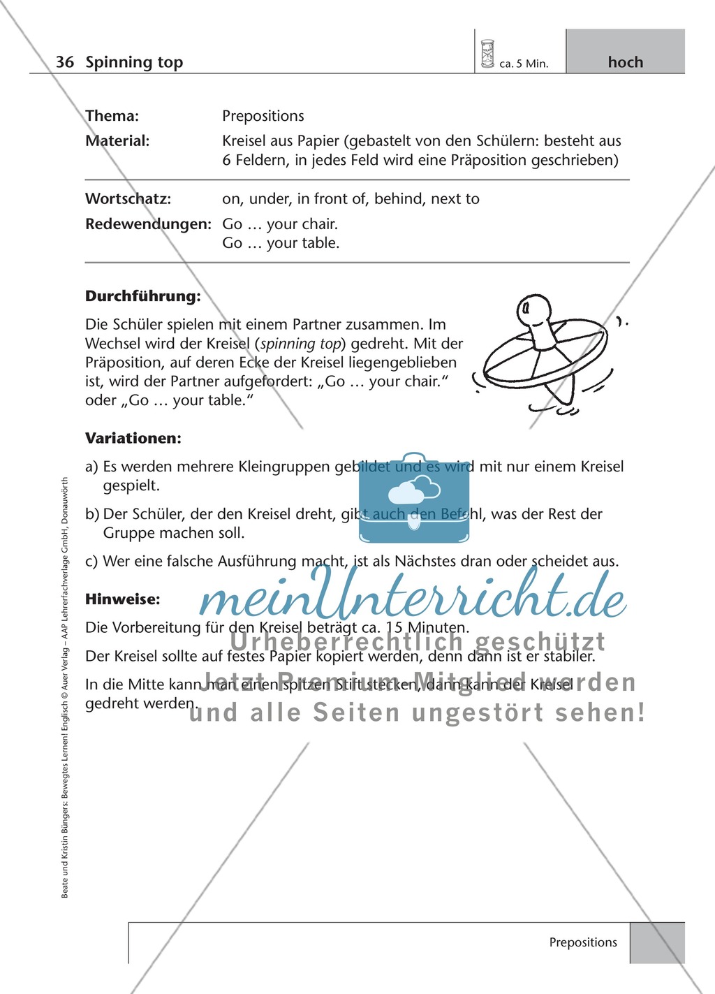 Englisch lernen mit Bewegung: Exercises on the topics: seasons + weather + special holidays + time + prepositions Preview 9