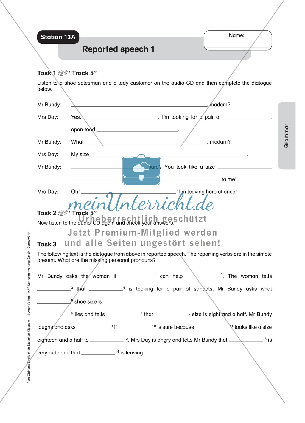 Stationenlernen in der 9. Klasse: Grammar an 8 Stationen Preview 17