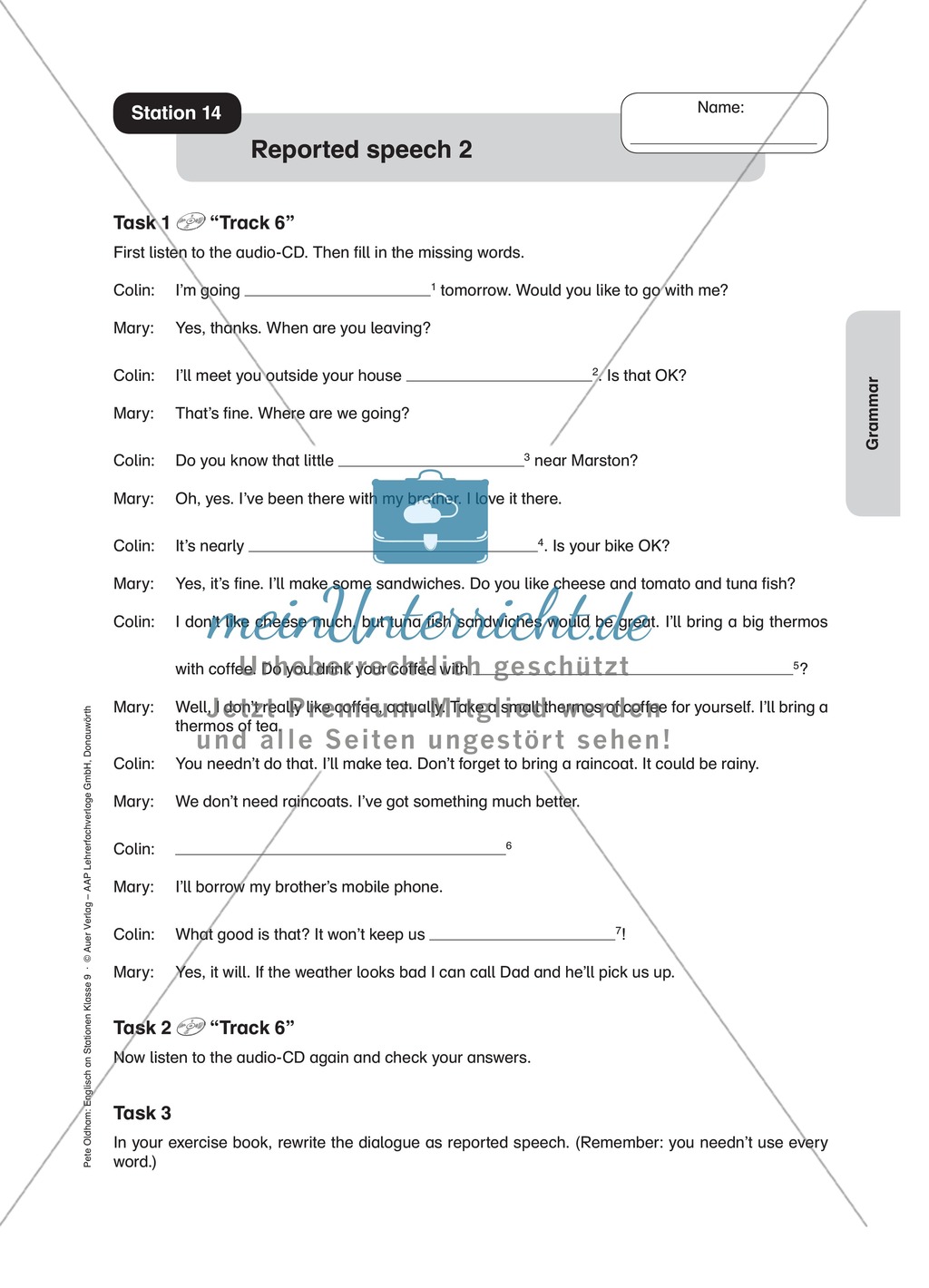 Stationenlernen in der 9. Klasse: Grammar an 8 Stationen Preview 19
