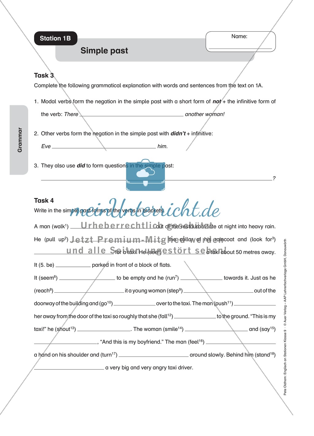 Stationenlernen in der 9. Klasse: Grammar an 8 Stationen Preview 4
